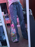 Annagenisi Cartoon Flared Denim
