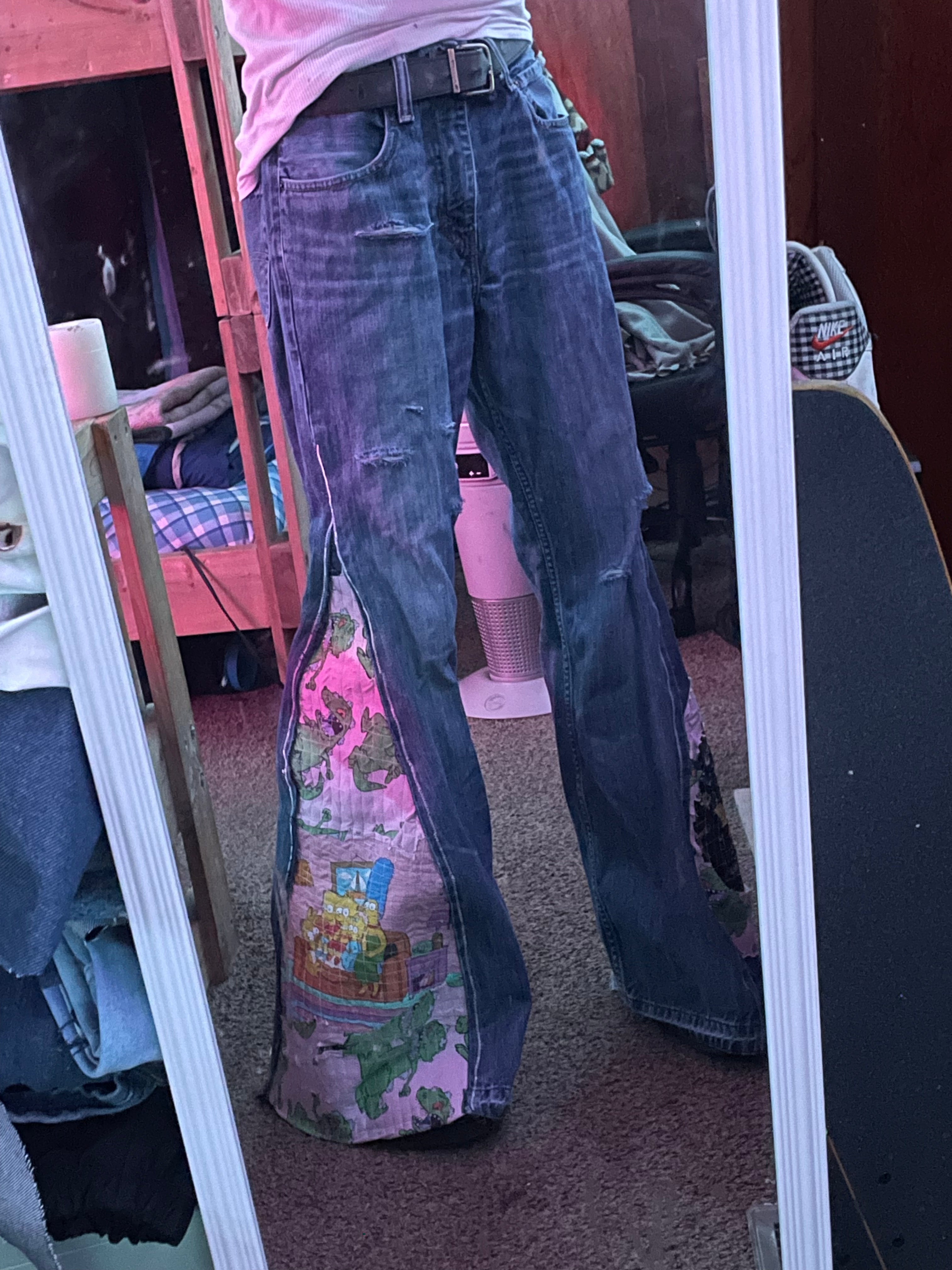 Annagenisi Cartoon Flared Denim