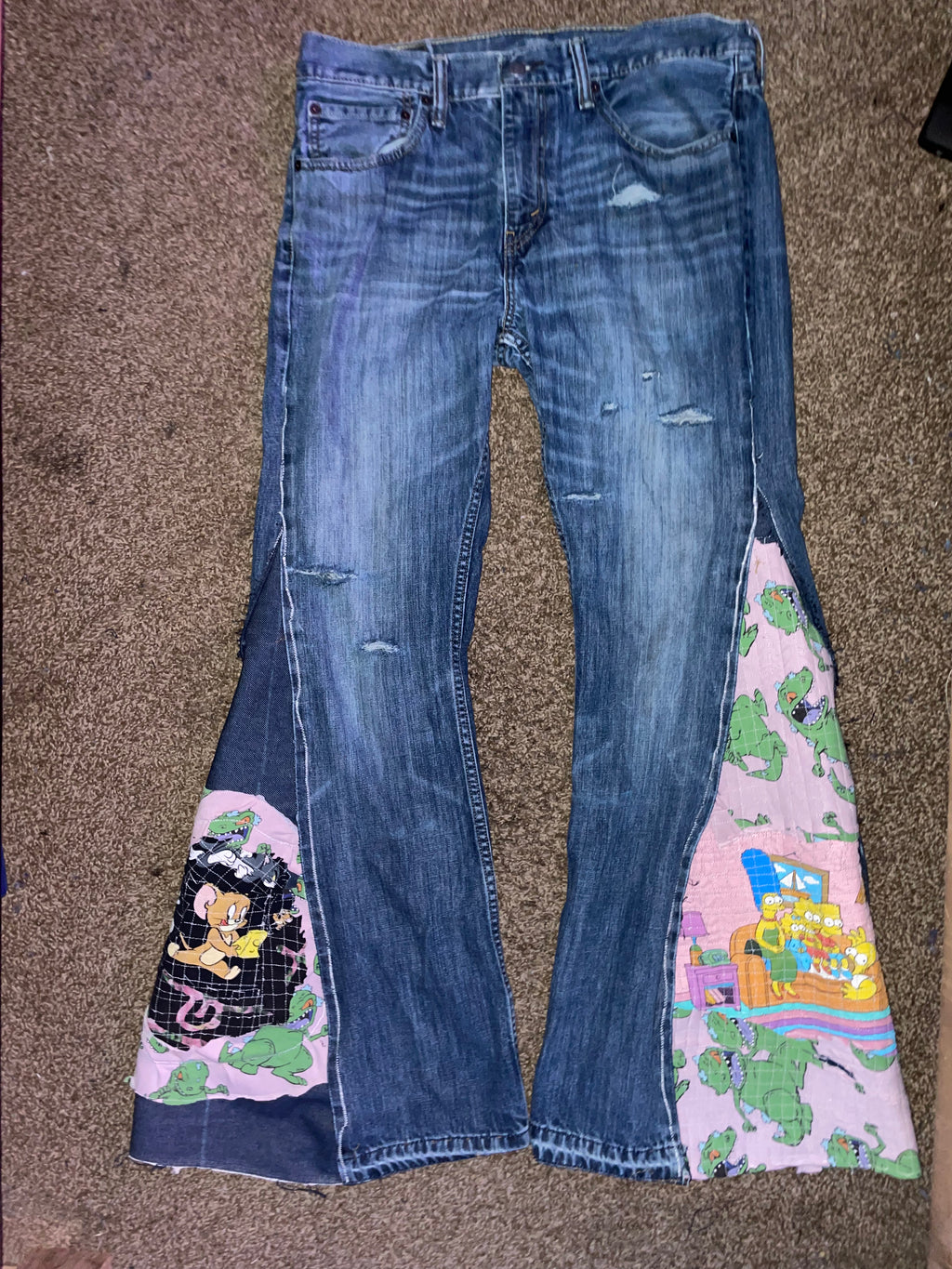 Annagenisi Cartoon Flared Denim