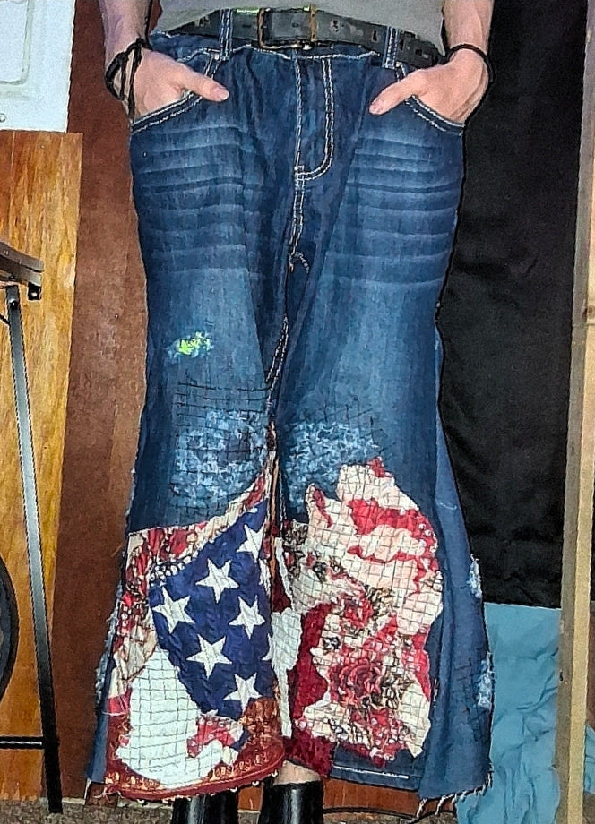 Annagenisi USA Flared Jorts