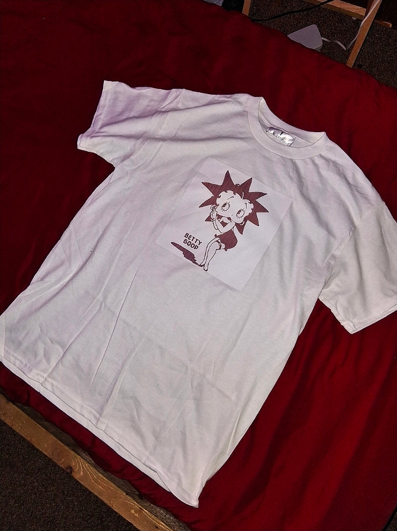 Annagenisi Liberty Spike Betty Boop Graphic Tee